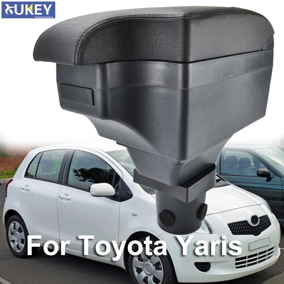 Чехол подлокотника для Toyota Yaris Vitz хэтчбек 2006-2011 черный Центральный магазин коробка 2007 2009 2010