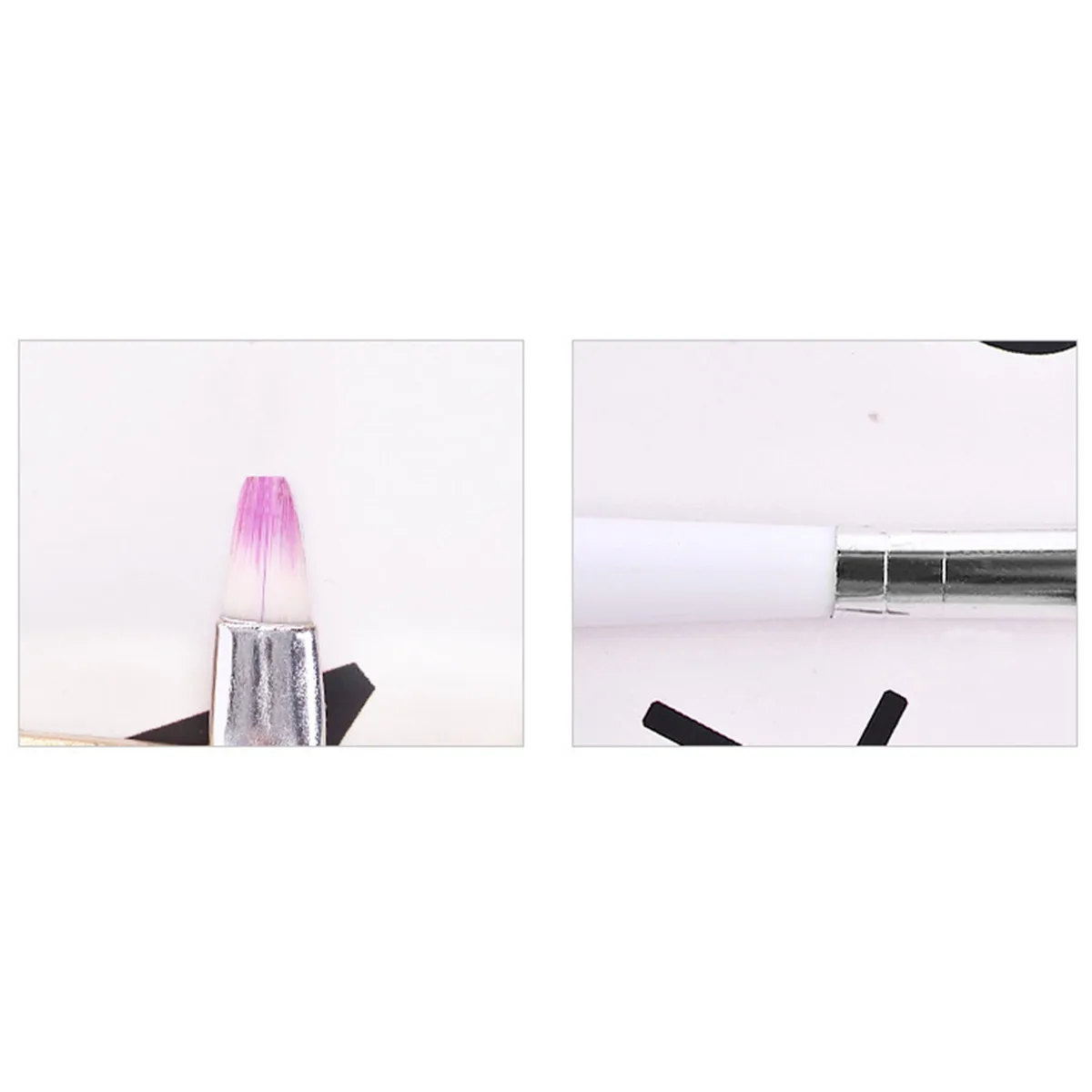 Лак для ногтей белый розовый градиент плоская голова окрашенные кисти УФ-гель