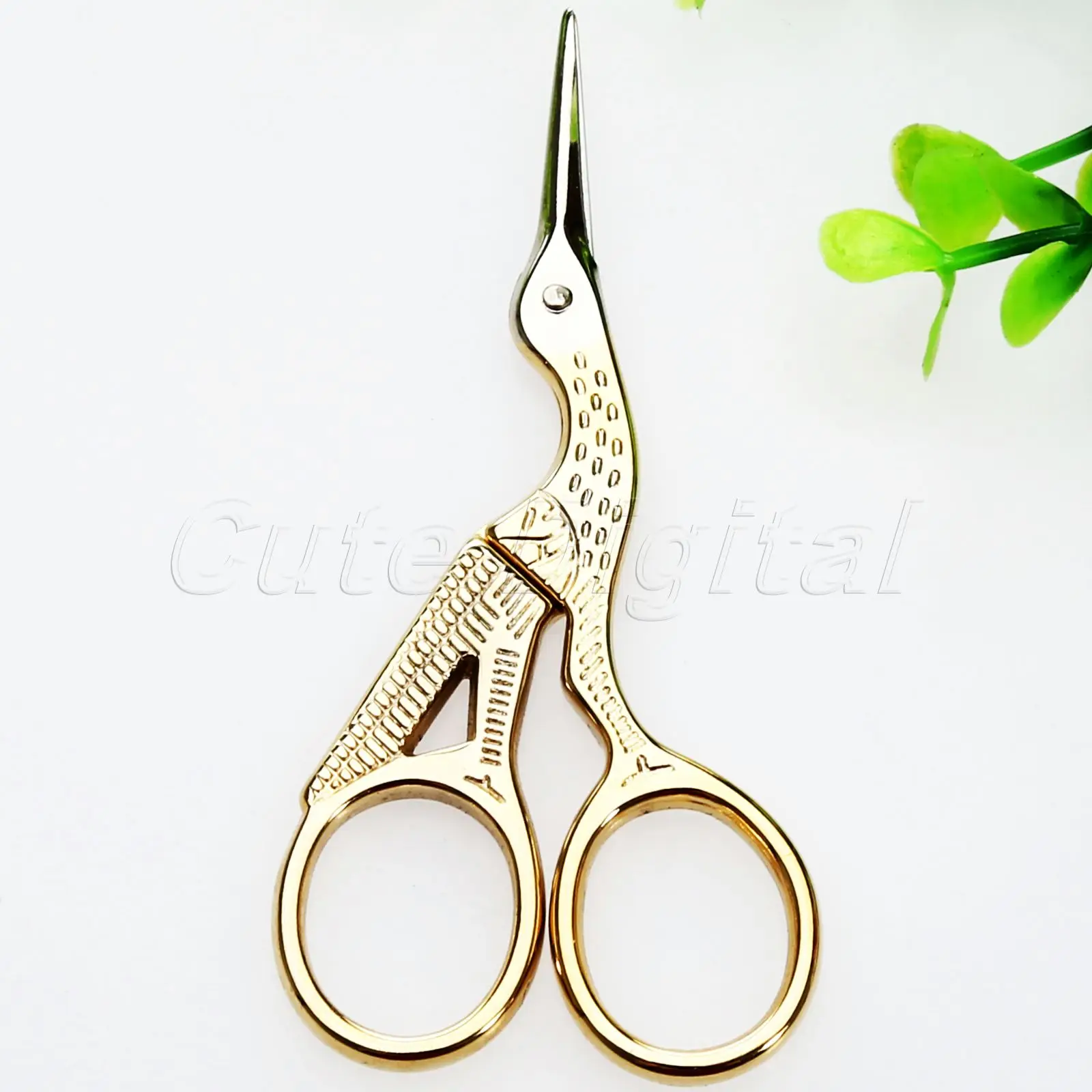 1Pc Vintage Stainless Steel Embroidery Sewing Tools Crane Shape Stork Measures Retro Craft Shears Cross Stitch Scissors