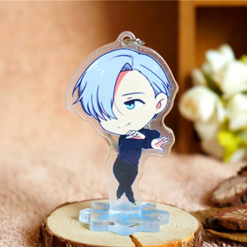1 шт., 6 см, аниме, брелок, YURI ON ICE, плисецкий, Victor Nikiforov, кацуки, Yuri, брелоки, Portachiavi, Charn, брелок, стоящая пластина
