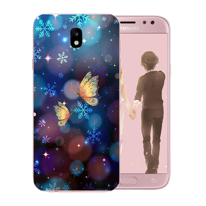 Для Galaxy J7 2017 чехол мягкий TPU веселый X'MAS шаблон Fundas для EU J730 730 J730F/DS J730FM/DS SM-J730FM