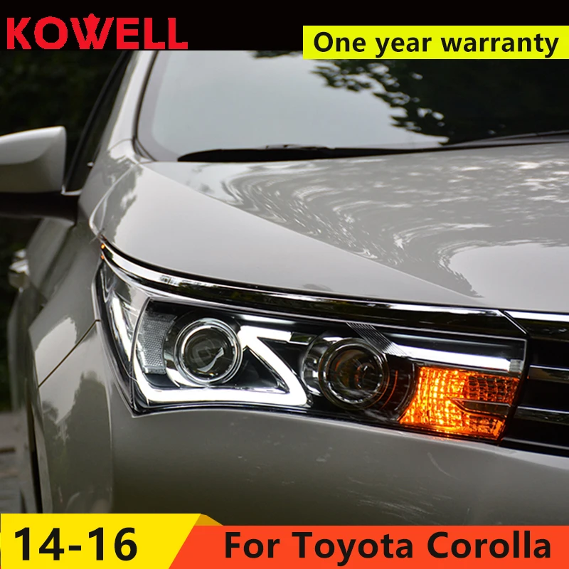 

KOWELL Car Styling for Toyota Corolla Headlights 2014-2016 Altis LED Headlight DRL Bi Xenon Lens High Low Beam Parking Fog Lamp