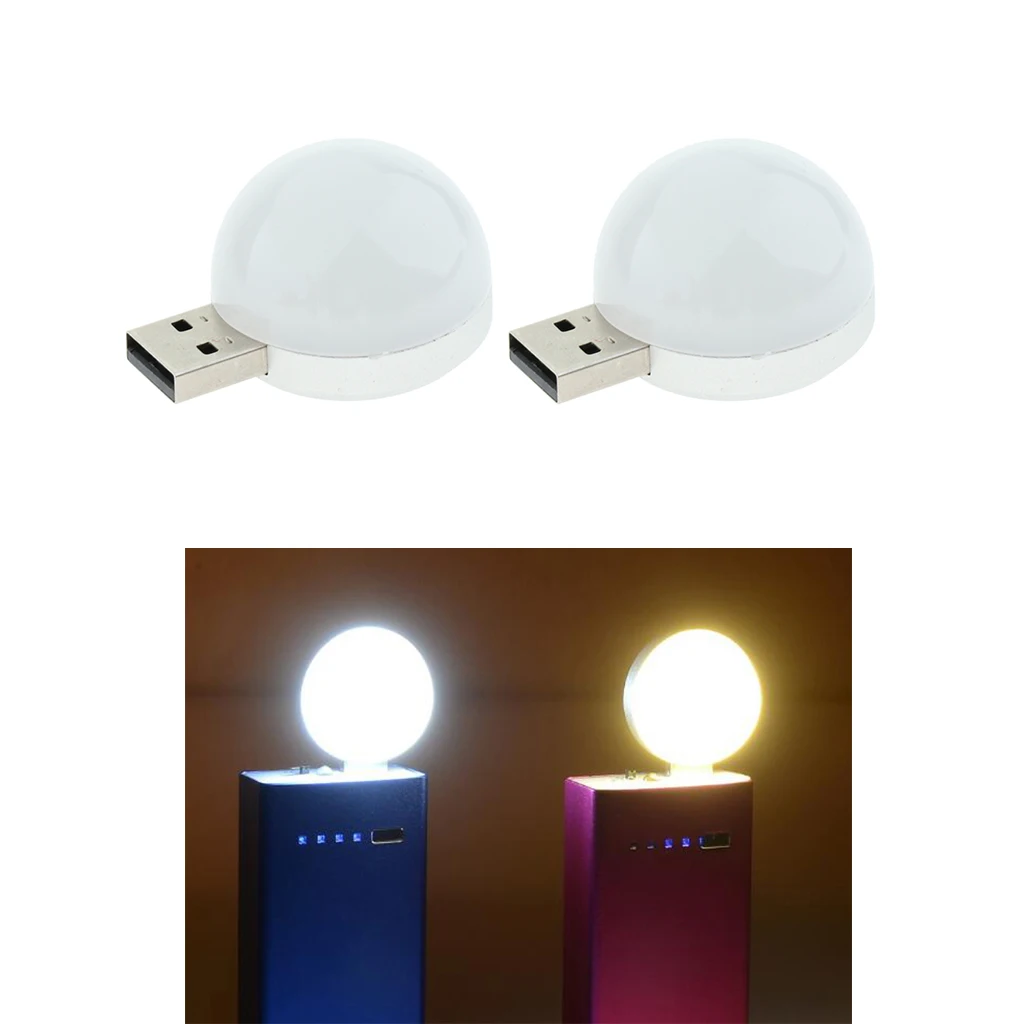 Закругленный светодиодный ночник с USB 2 упаковки для спальни настольной палатки