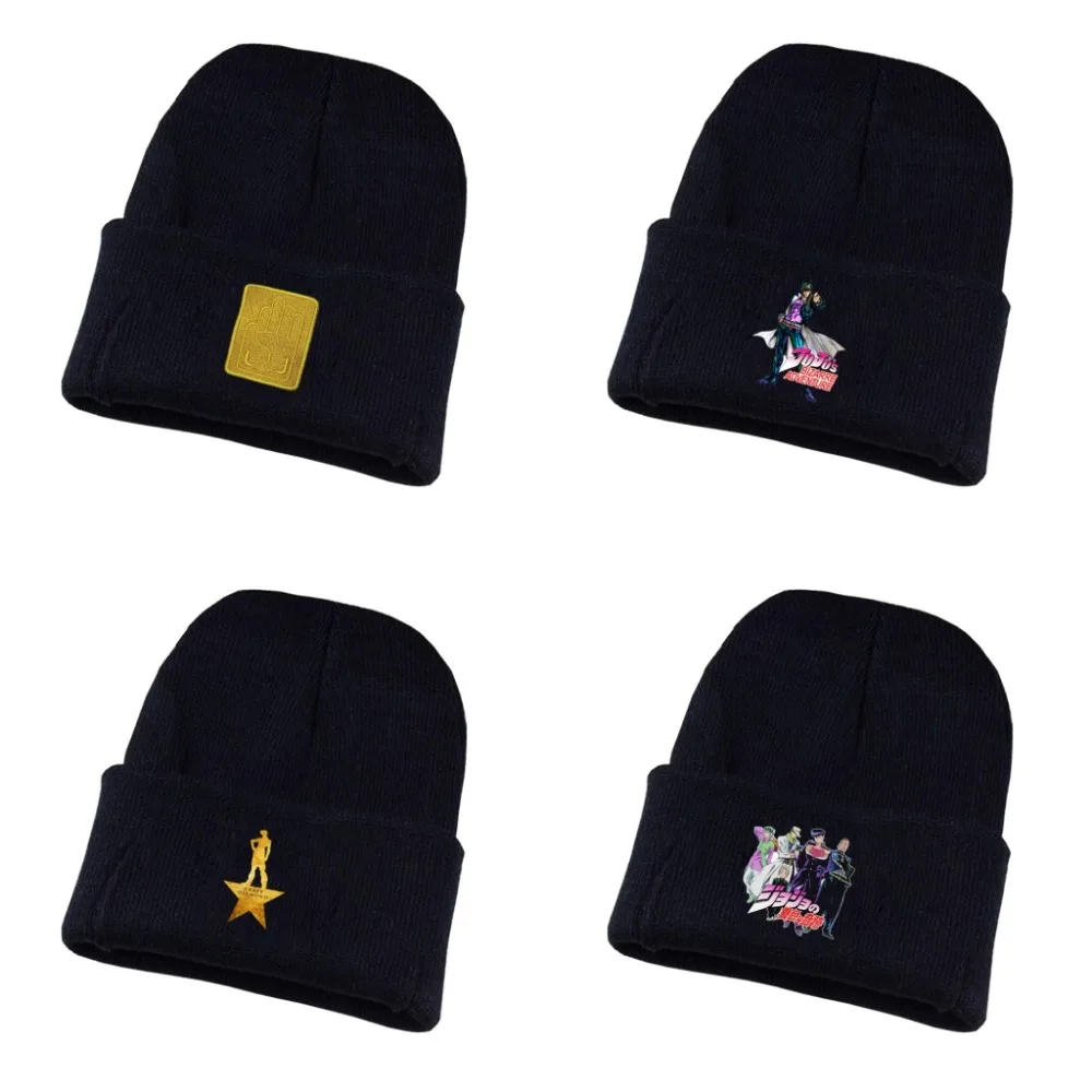 

Winter warm hat anime Jo-Jo's Bizarre Adventure Hat Kujo Jotaro Hat Cap Beanie Knitted Cap Costume Unisex warm Beanies cap