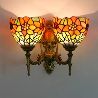 artpad colorful butterfly glass wall mounted lamp romantic up down double head sconces bathroom mirror bedside aisle lighting