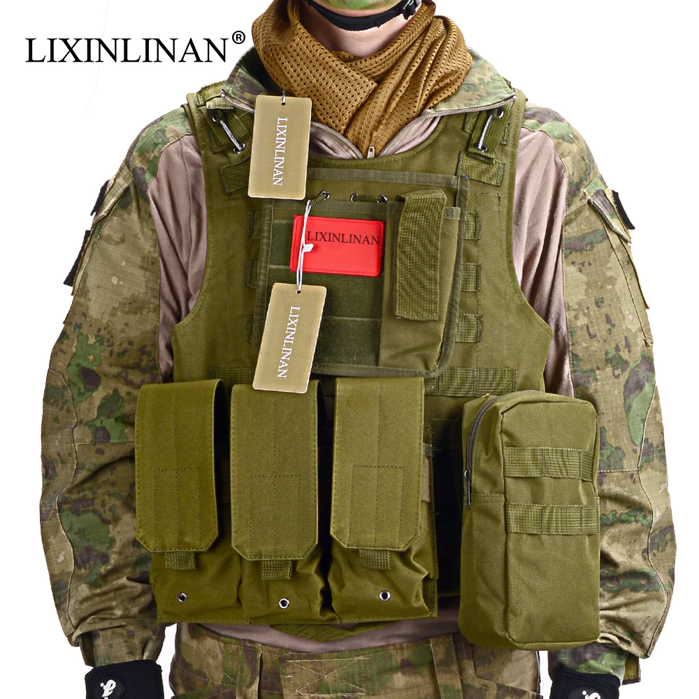 LIXINLINAN военный тактический жилет Molle Combat Assault Plate Carrier 8 цветов CS уличная одежда