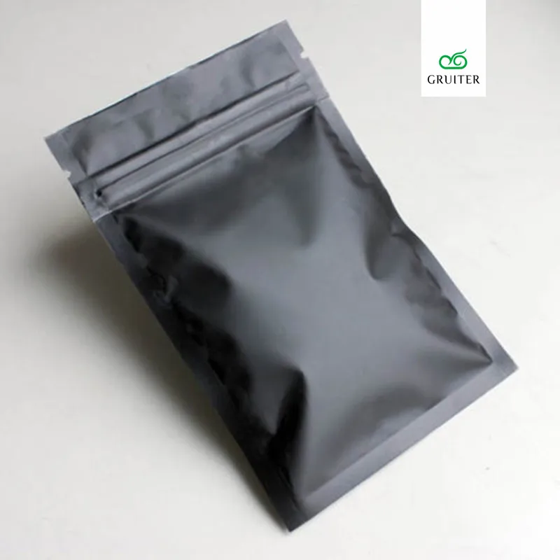 Zipper Bags Variety Sachet Silver Ziplock Pouches Flat Black Matte Aluminum Foil Zipper Tea Packaging Storage Bags Free 8x12cm