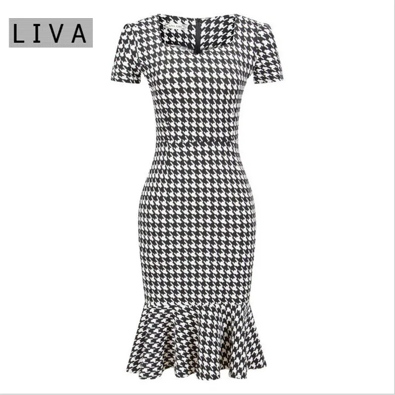 Платье карандаш с хвостом и баской большого размера S XXXL 2017|dress with open back|dresses clubdresses