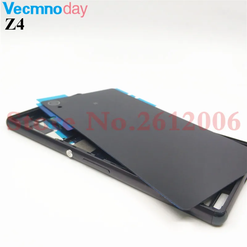 Полный Корпус ЖК-панель средняя рамка для sony Xperia Z4 Z3 Plus E6553 E6533 Крышка батарейного отсека Боковая кнопка с логотипом