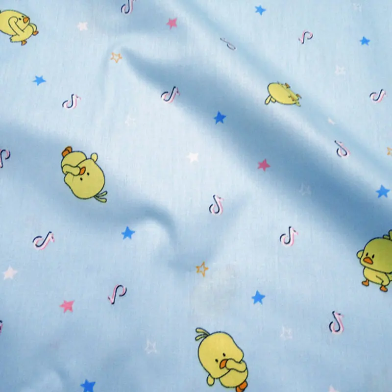 Ткань с принтом мягкая хлопковая саржа для домашнего текстиля дышащая детская
