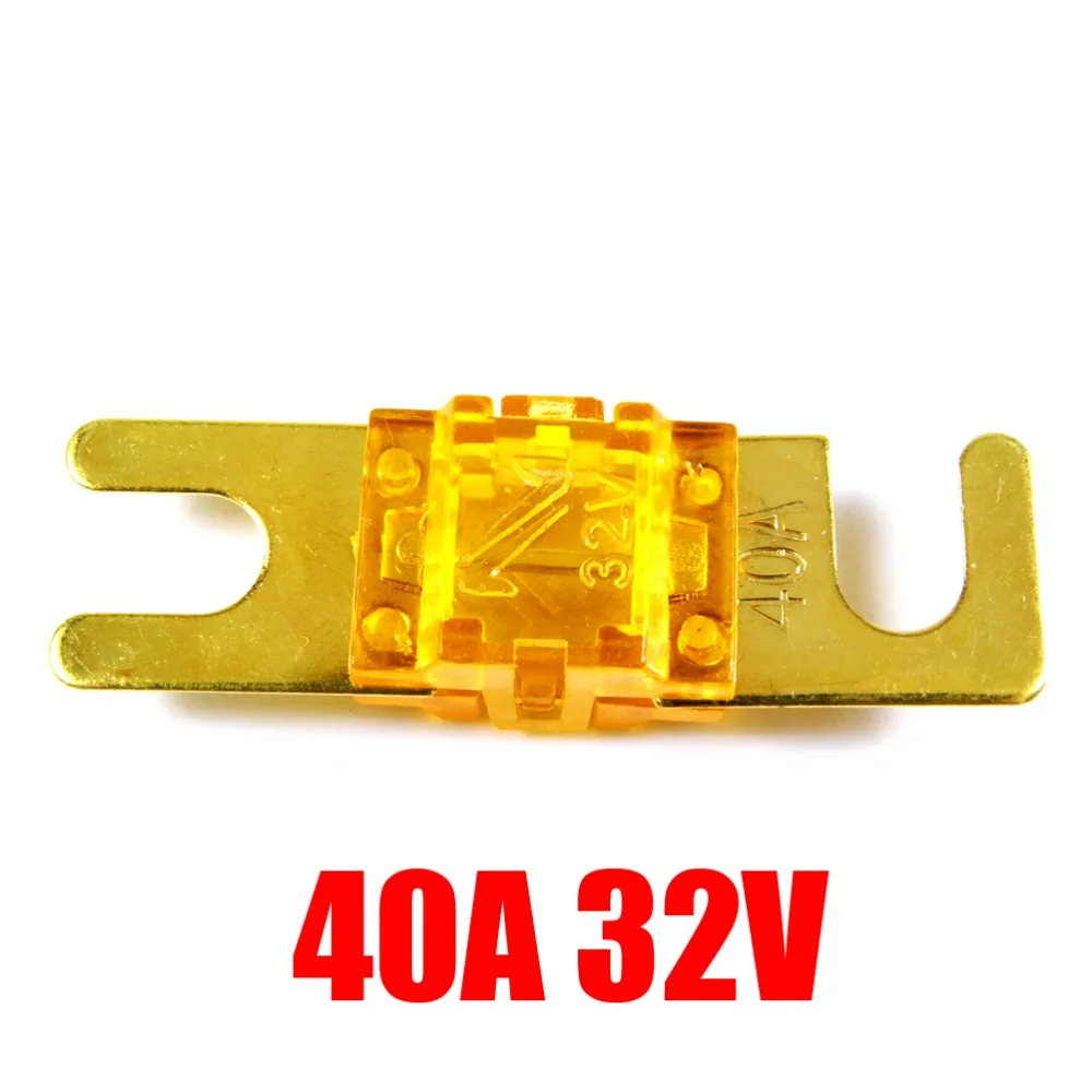 Позолоченный ANL Stud автомобильный предохранитель 40A/32В мини стерео аудио