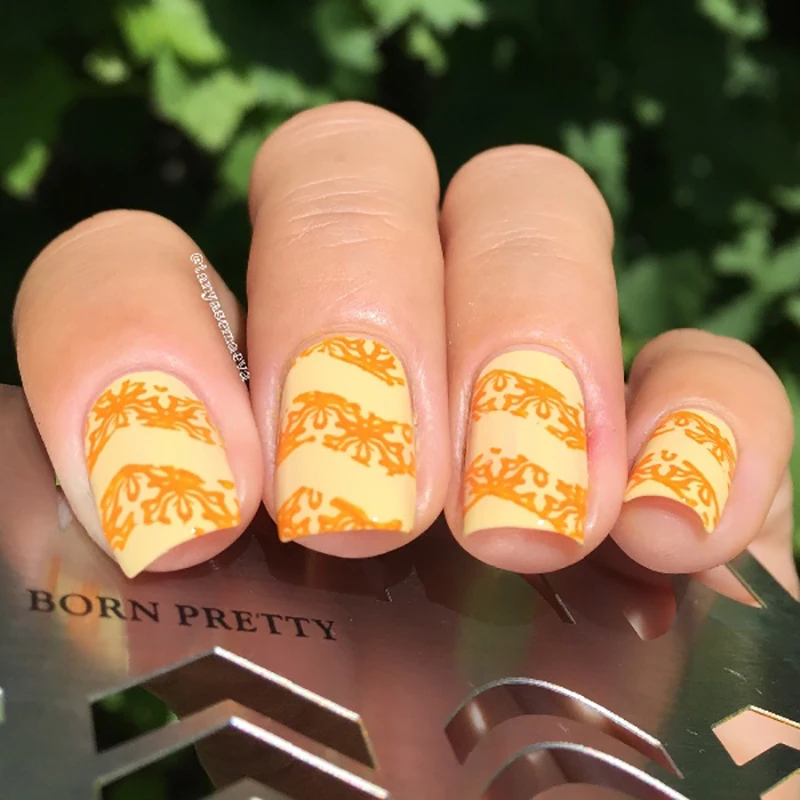 BORN PRETTY 1 шт. направляющая для стемпинга шаблоны из нержавеющей стали Полный Французский Типсы для ногтей звезда сердце крест штамповка Шаблон трафарет Инструменты