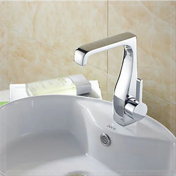 Deck Mounted Chrome Single Handle Wide Spray Bathroom Basin Sink Mixer Tap Vessel Faucet C82010 touch faucet washing machine |