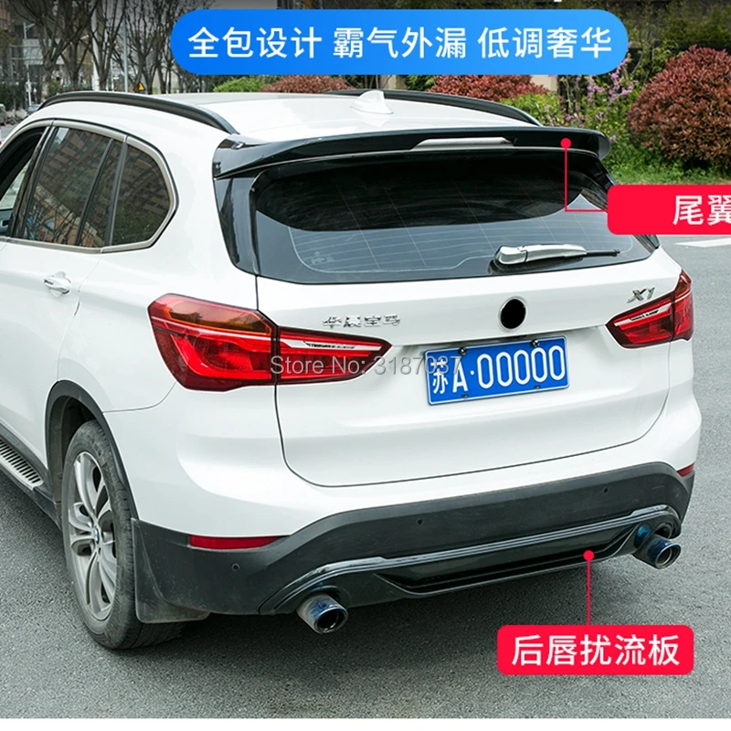 Задний спойлер из АБС пластика для BMW X1 2016 2017 2018 2019|Спойлеры и крылья| |