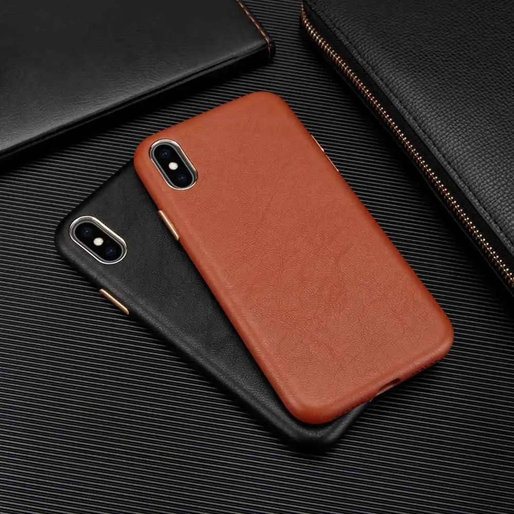 IMIDO Роскошный кожаный чехол для телефона для iPhone XSMAX XR XS X 8 7 Plus ультра-тонкая задняя крышка из овчины для iPhone 7 Plus Coque Fundas