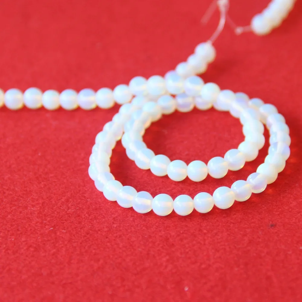 (Минимальный заказ 1) 6 мм модные белые бусины из натурального лунного камня на