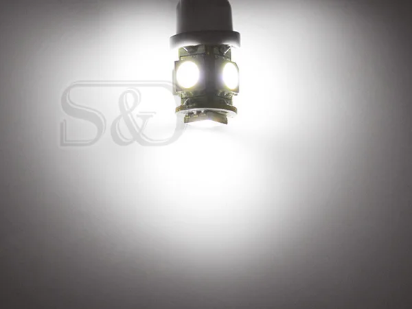2шт T10 5 SMD чистый белый CANBUS безотказный интерьер автомобиля 194/501 W5W светодиодный