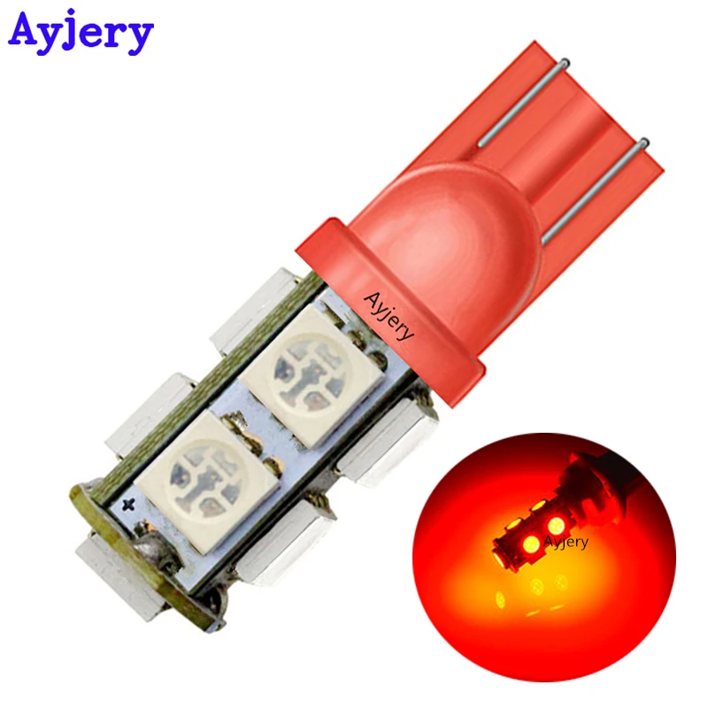 AYJERY 500X Автомобильные светодиодные лампы 12V 194 W5W T10 LED 5050 9 SMD Автомобильный источник
