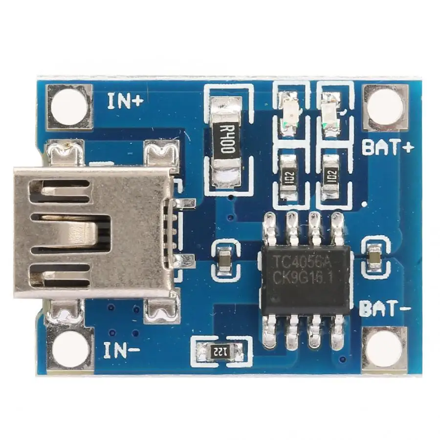 10 шт. TP4056 Mini USB 1A модуль зарядного устройства литиевой батареи зарядная плата 4,5 V-5,5 V литиевая батарея зарядное устройство