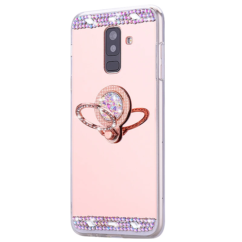 Mirror Holder Case For Samsung A3 A5 A6 A7 A8 A9 A20 A30 A50 M10 M20 J2 J3 J4 J5 J6 J7 J8 S8 S9 S10 Plus Lite 2017 2018 Cover |