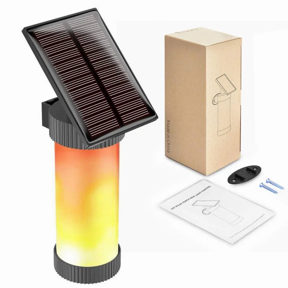 

3mode Solar Camping Light Flame Wall Light 2835smd LED Outdoor Waterproof Dark Sensor for Yard Bench Pathway Garden and stickers