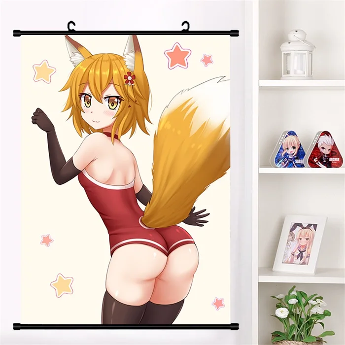 O Аниме Sewayaki Kitsune no Senko-san Senko Nakano Shiro Настенная роспись плакат Настенные подвесные плакаты коллекция домашнего декора - Цвет: O