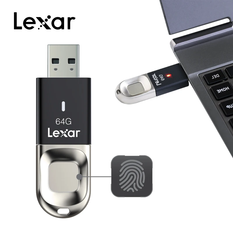 Lexar USB 3,0 карта памяти Распознавание отпечатков пальцев USB флеш-накопитель F35 32 Гб 64 Гб 128 ГБ флеш-накопитель usb флешка