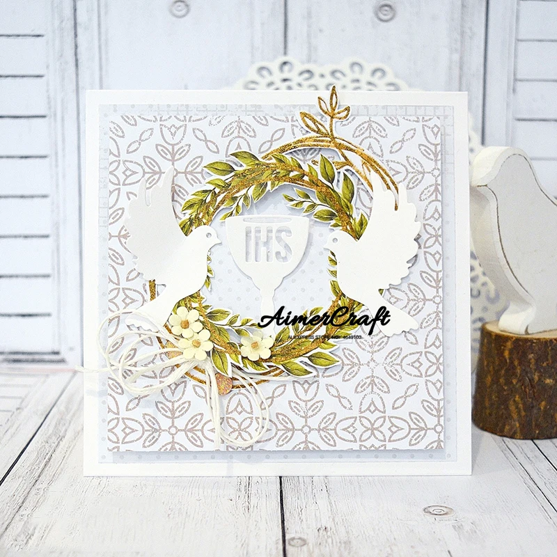 Металлические Вырубные штампы в виде голубей для рукоделия бумажная карточка