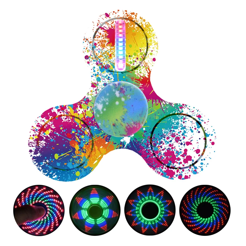 Светодиодные ручной блесна световой spinner Различные Цвет свет в темноте ВДГ фокус