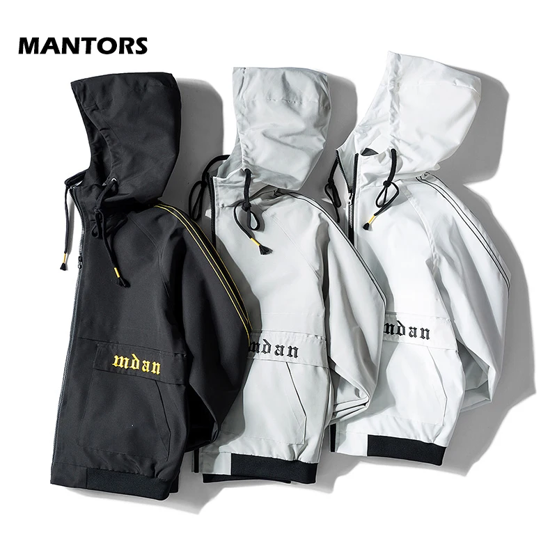 2019 весенняя куртка для мужчин с капюшоном на молнии пальто s Свободная бомбер