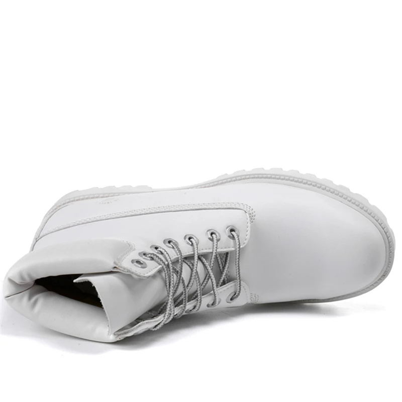 Модные Белые Повседневные женские ботинки на меху 2019 уличная зимняя женская