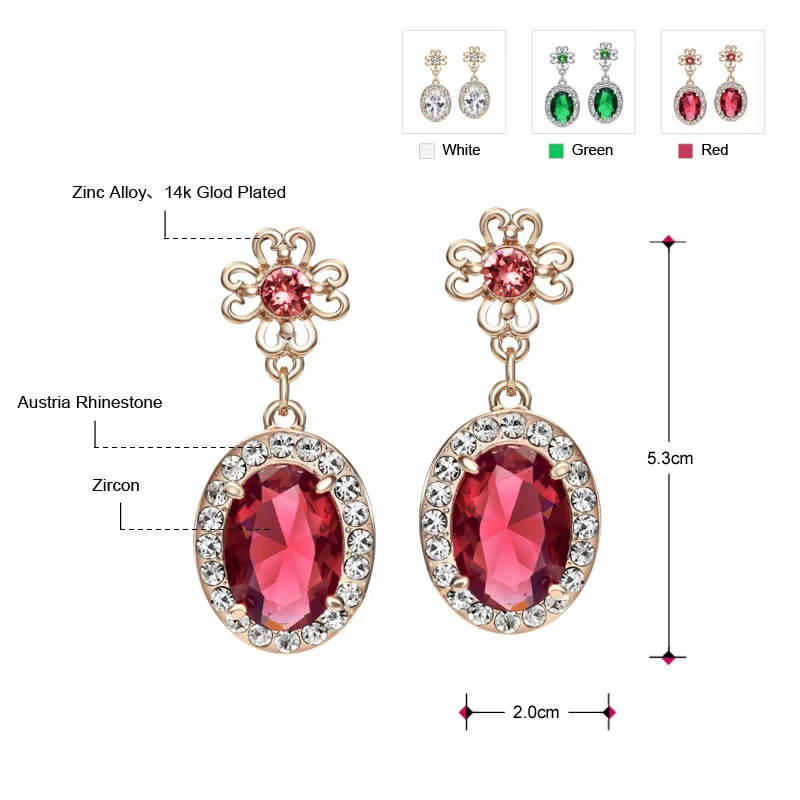 Neoglory австрийский страз и циркон длинные серьги-подвески Винтаж модный подарок