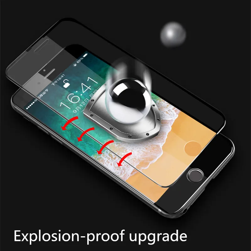 40D изогнутое мягкое Защитное стекло для iPhone 7 6 6S 8 Plus X Закаленное Защитное стекло для iPhone X XR XS Max 7 6 стеклянная пленка