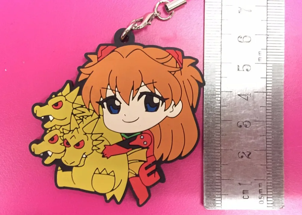 NEON GENESIS EVANGELION EVA Nagisa Kaworu Asuka Langley Soryu японский аниме резиновый Шарм для мобильного телефона/брелок/stap