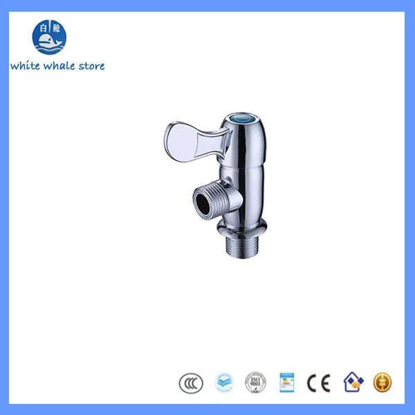 

Designer Plastic Faucet Angled Water Isolating Valves Wall Mounted