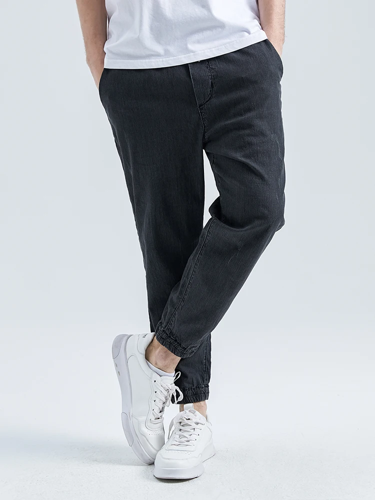 Пионерский лагерь Новый Для мужчин хлопка стрейч джинсы брюки Slim Fit джинсовые