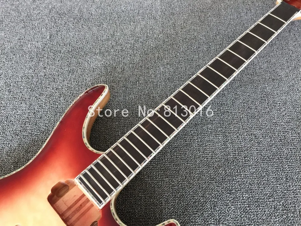 Электрогитарная горлышко через 7 шт. настоящая обвязка красный взрыв тонкий