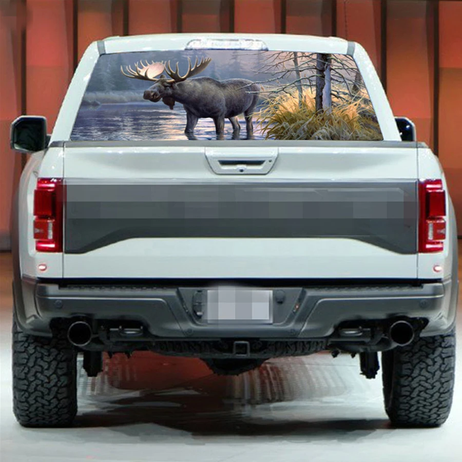 Наклейка на заднее окно 22 &quotx 65&quot наклейка лесные животные Moose для грузовика