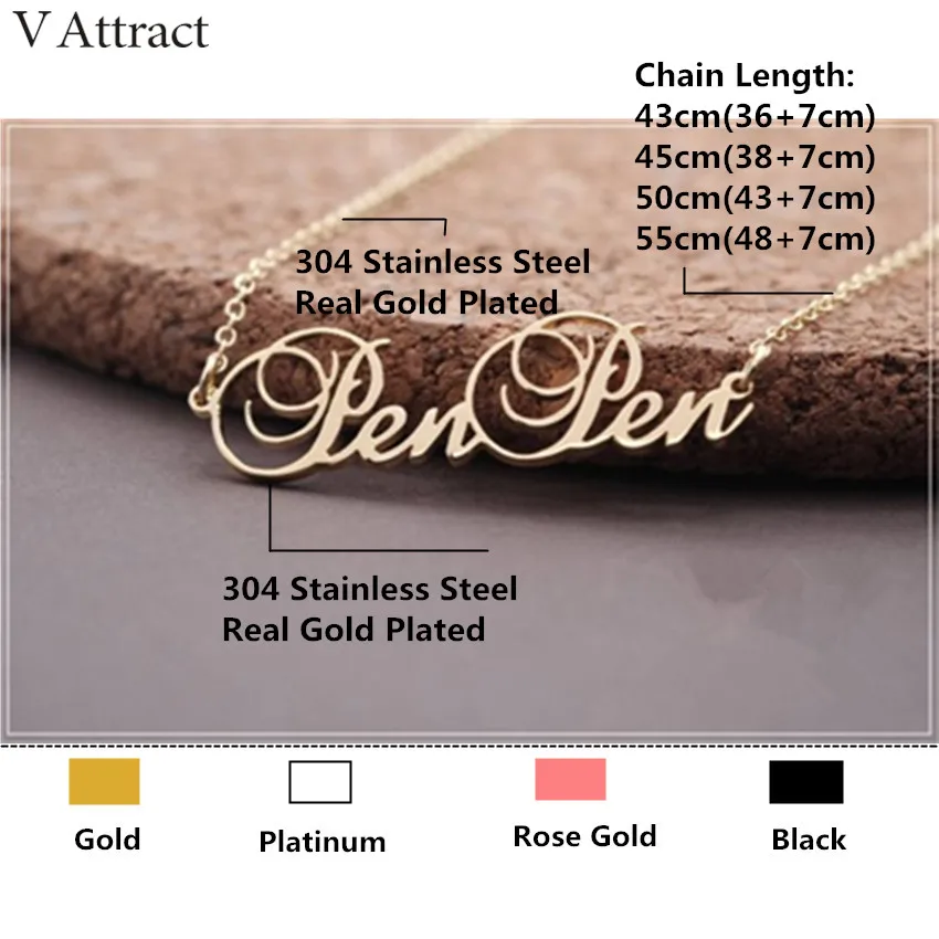 Женское колье-чокер Cursive Script ювелирное изделие BFF персонализированные именные