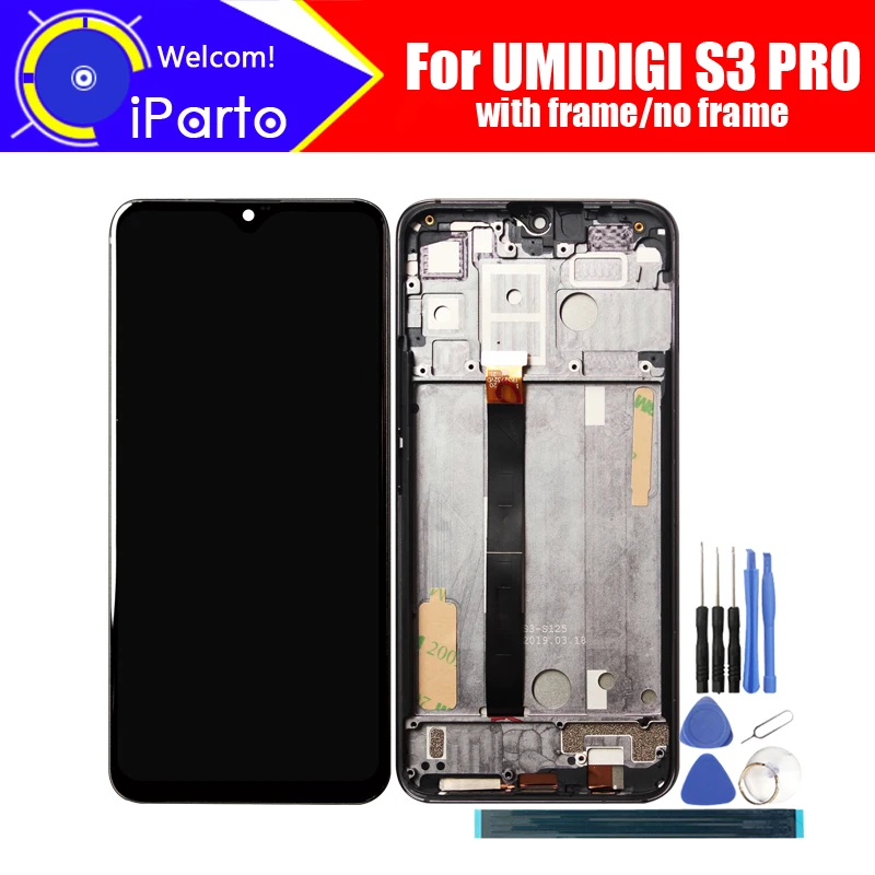 6,3 дюймов UMIDIGI S3 PRO ЖК-дисплей+ сенсорный экран дигитайзер+ рамка в сборе ЖК+ сенсорный дигитайзер для UMIDIGI S3 PRO