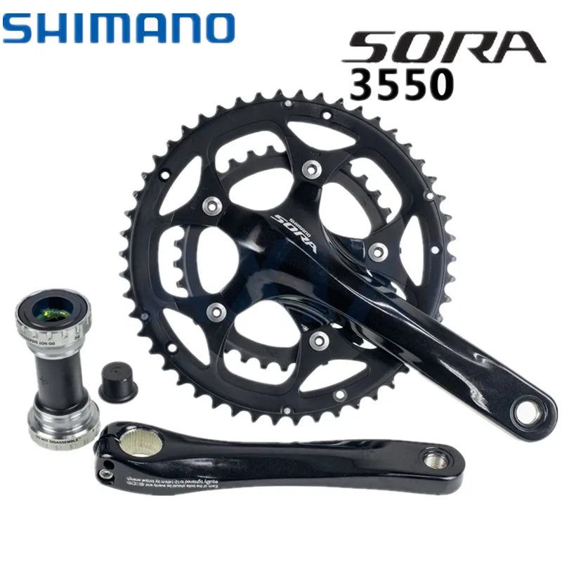 Shimano Сора FC 3550 диаметра окружности болтов (170mm 50/34T двойной Компактная рукоятка BSA