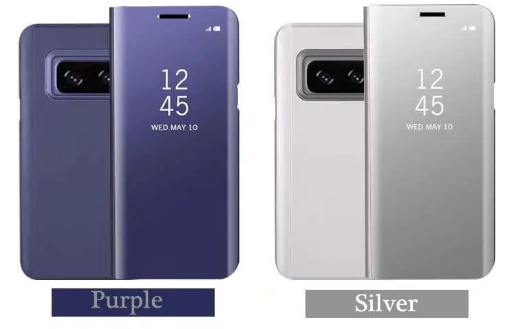 Чехол S10 Plus S10e роскошный зеркальный флип-чехол для samsung S8 S9 Plus прозрачный умный чехол для Galaxy S6 S7 edge