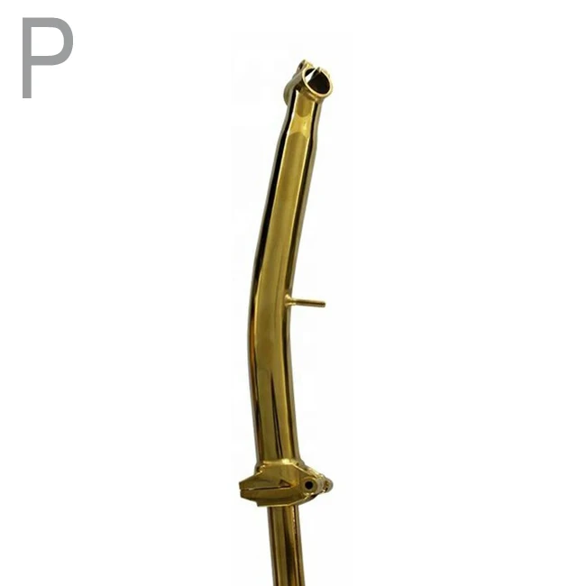 P Gold Color Stem TWTOPSE s m P титановый велосипедный стержень для Brompton, складной велосипедный Головной фонарь для s m P, светильник на руль, весовые детали с болтом - Цвет: P Gold Color Stem