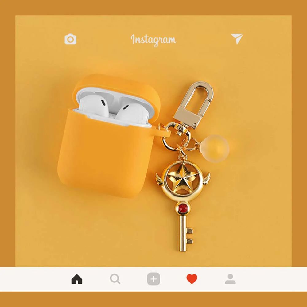 ATOMZING аниме с мультипликационным рисунком Captor Sakura силиконовые Bluetooth беспроводные наушники чехол для Apple AirPods 1 2 гарнитура чехол Защитный - Цвет: 4