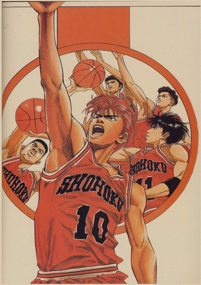 Новый Классический Аниме фотообои SLAM DUNK винтажный плакат художественный