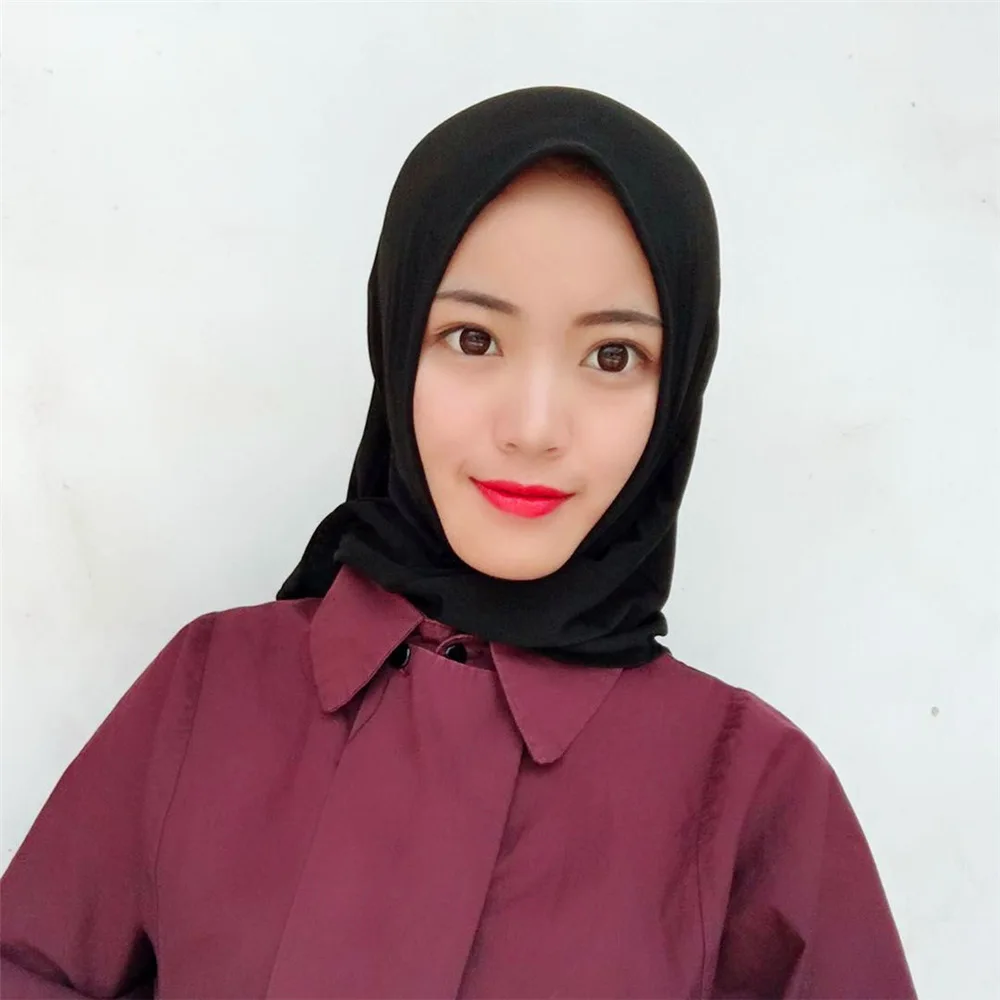 Мусульманские головные шарфы эластичная хлопчатобумажная шаль готовый к