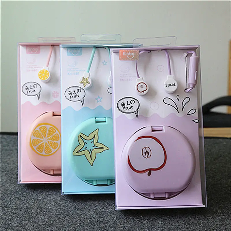 3 5 мм интересные фрукты коробка для хранения небольших гарнитура милый студент