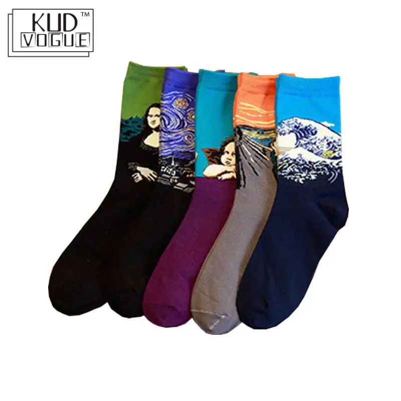 Новые 3d художественные Носки с рисунком в стиле ретро унисекс для женщин и мужчин