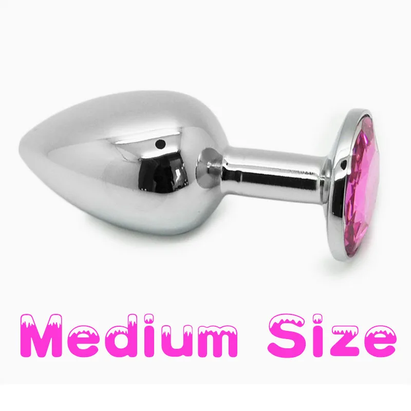 ( Medium Size ) Sparkle Jewelry Metal Butt Plug Unisex Sophisticated Sexy Anal Toys Adult Products | Красота и здоровье