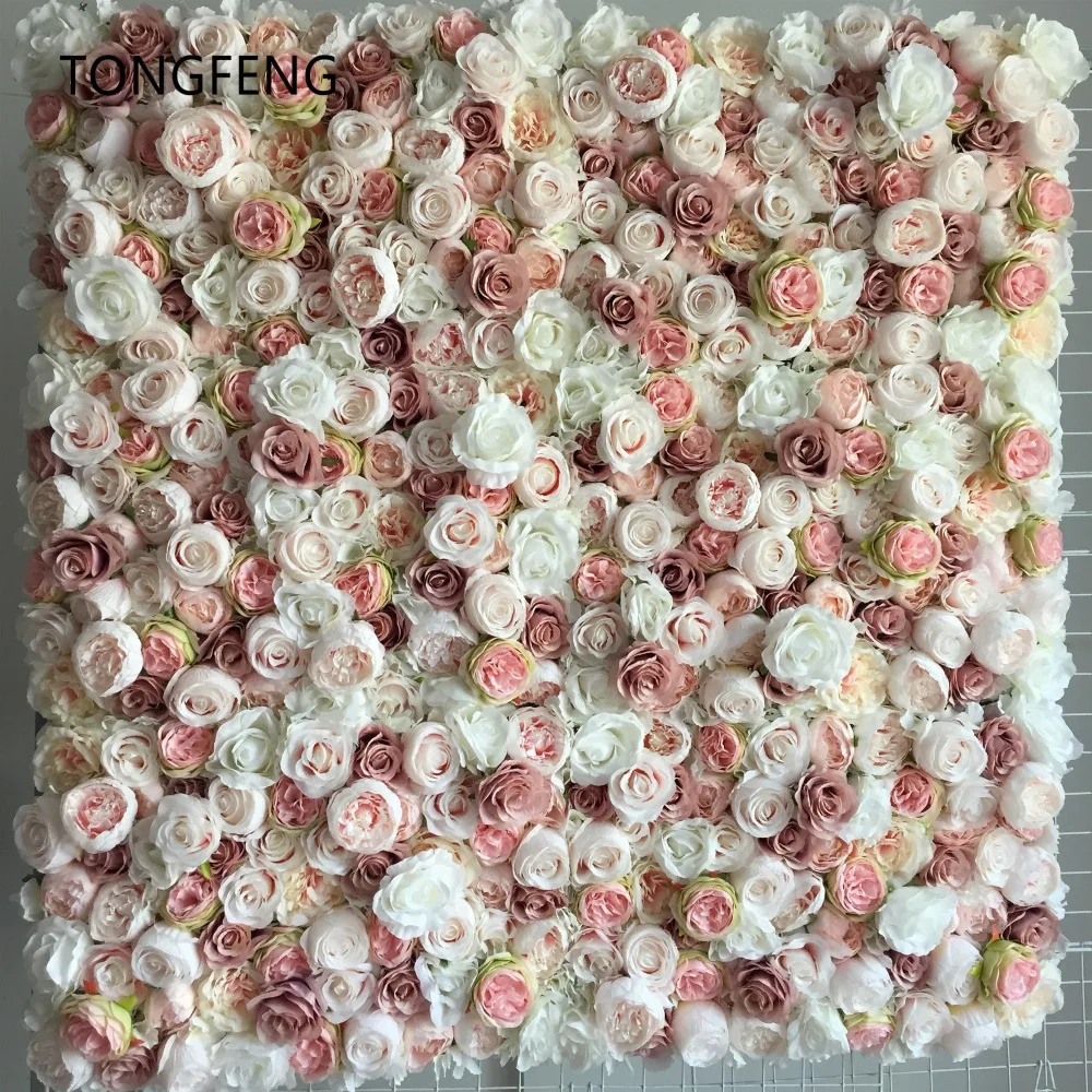 TONGFENG, 32 шт./лот, смешанные цвета, Свадебный 3D цветок, Настенный Цветок, свадебное украшение, искусственный шелк, роза, пион, свадебный фон, украшение